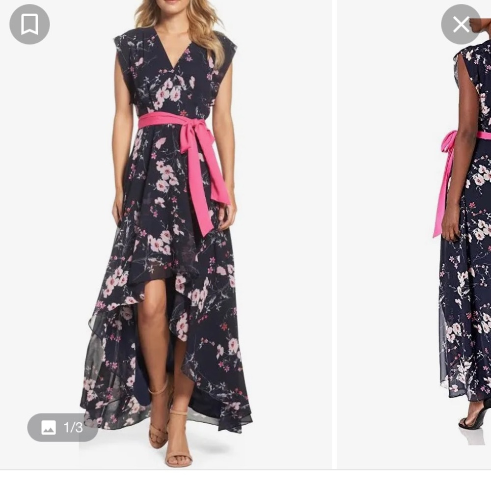 High low floral dress